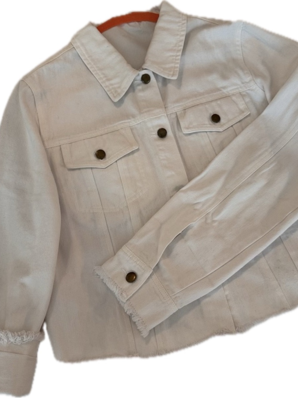 White Denim Jacket - Classic Clean Back